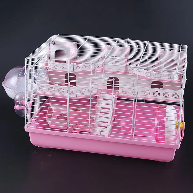 Large pink cheap hamster cage