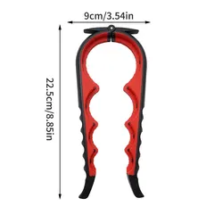 Multi-Functional Can and Bottle Opener with Anti-Slip Grip (Black)