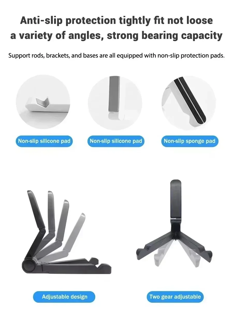 Foldable Tablet Mobile Phone Holder Portable Lazy Desktop Smartphone Stand For i