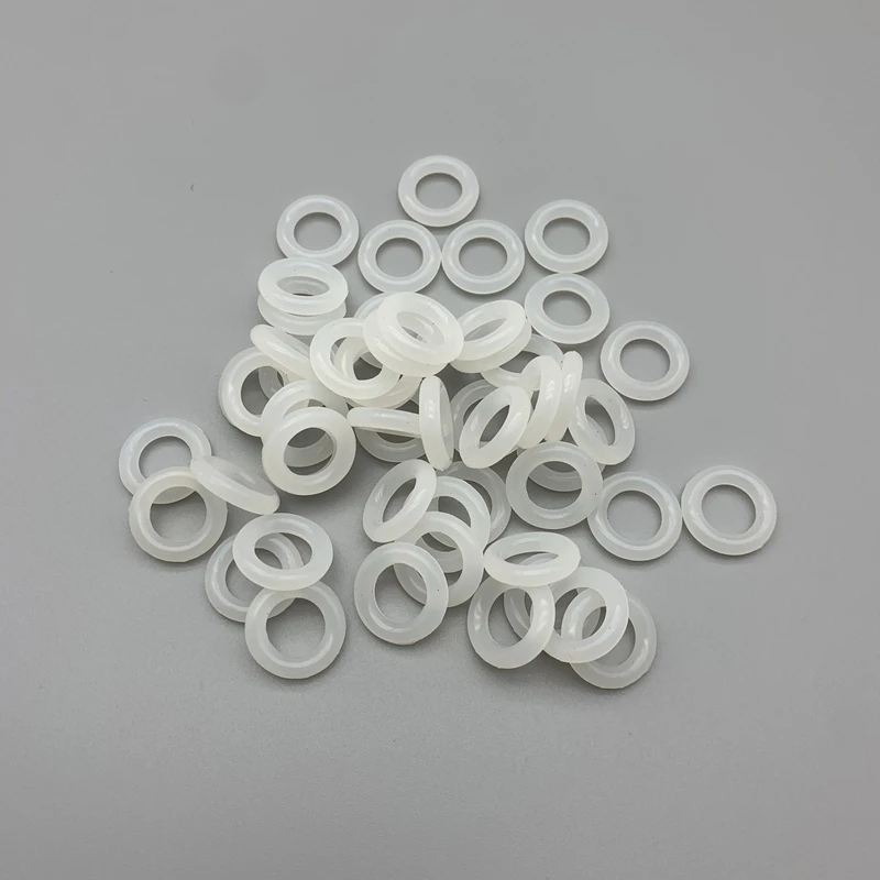 VMQ 화이트 실리콘 링 가스켓, 식품 등급 방수 와셔 고무 절연 O 링, CS 5mm OD 20mm 60mm, 로트당 20 개
