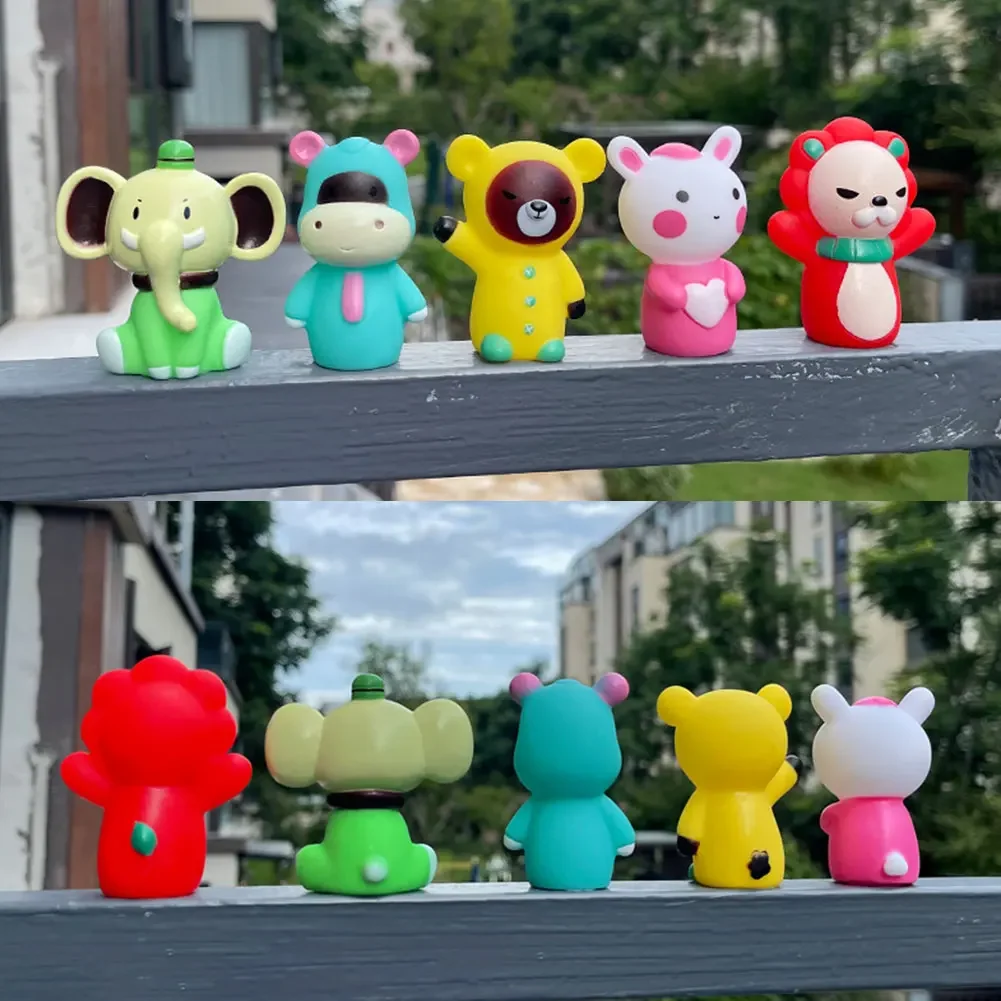 키즈 미니 동물 과일 야채 손가락 인형 장난감 세트 이야기하기  교육용 스토리 타임 목욕 부모 자녀 게임