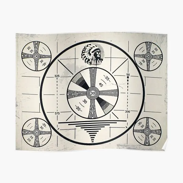 Retro Tv Monoscopio Test Pattern Poster Stampa Decorazione Della Stanza Pittura Murale Modern Home Funny Decor Wall Art Vintage No Frame