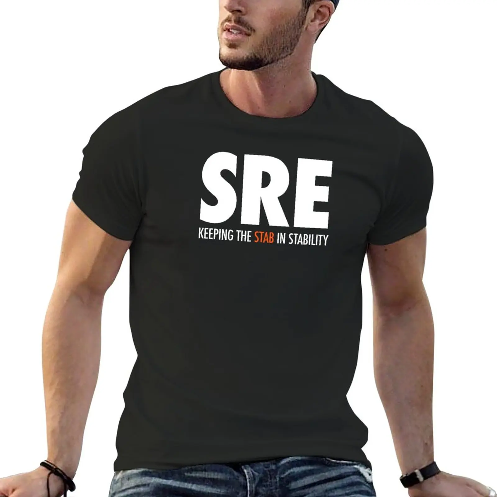New SRE Keeping the Stab in Stability T-Shirt Oversized t-shirt heavyweight t shirts black t shirts custom t shirts mens clothes