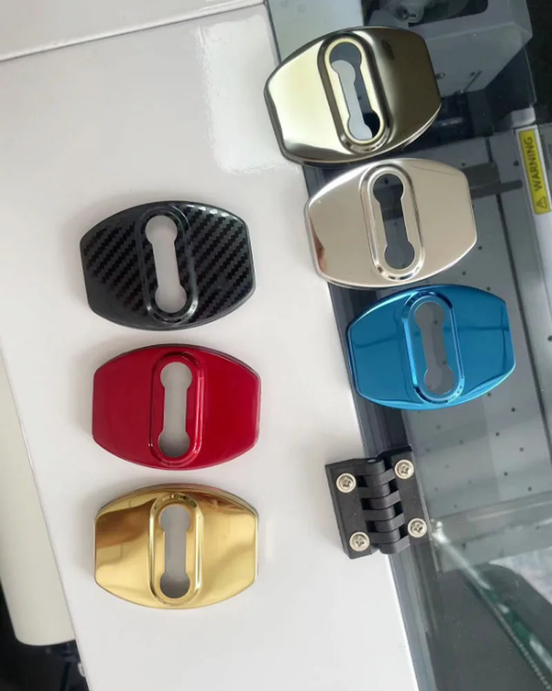 Car Door Lock Cover 4pcs Stainless Steel Interior Accessories for Toyota Land Cruiser Prado Hyundai Opel Astra VAUXHALL car door lock cover
