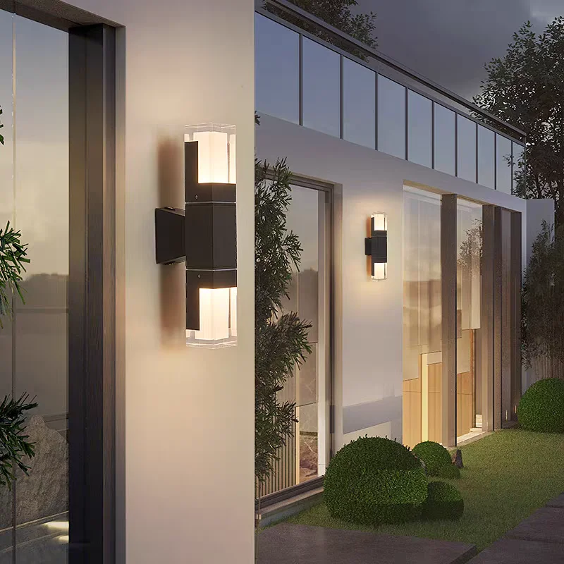 Outdoor IP65 waterproof lamp garden villa gate living room corridor acrylic waterproof wall lamp AC85-265V outdoor decoration