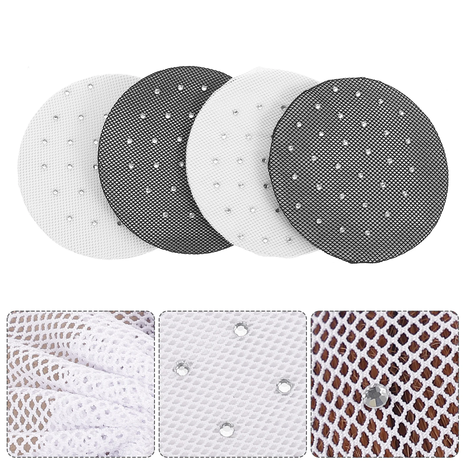

4 Pcs Pan Hair Net Accessories for Women Bun Maker Nets Polyester Work Crochet Hooks