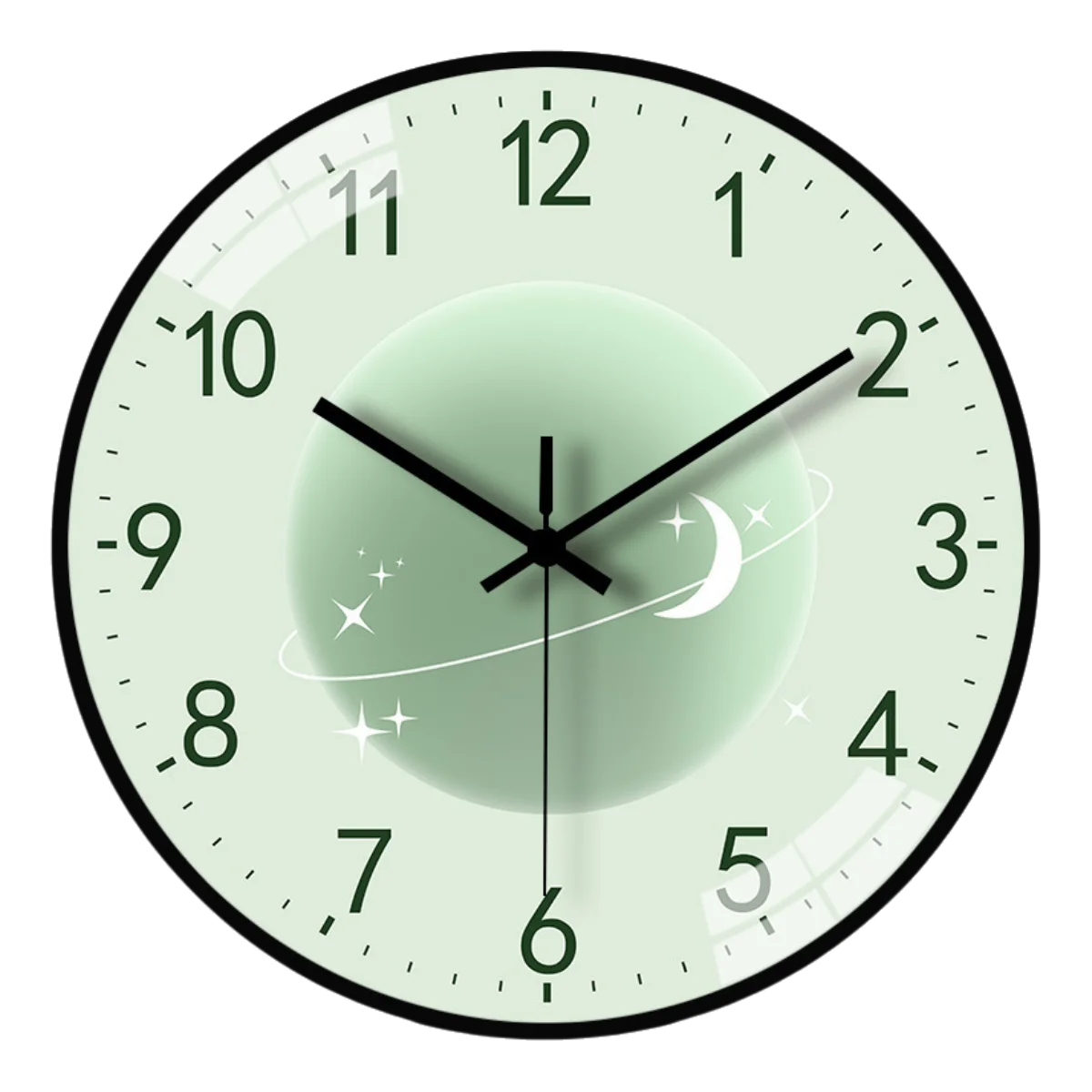 

Sleek and modern 12-inch wall clock for living room, home or office, featuring silent quartz movement and decorative needle