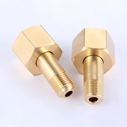 1pc Solid Brass Adapter fit for Oxygen Cylinder Fitting Female G5/8 22.7mm to male M14*1.5 / NPT 1/2 13mm 3000 PSI Regulator