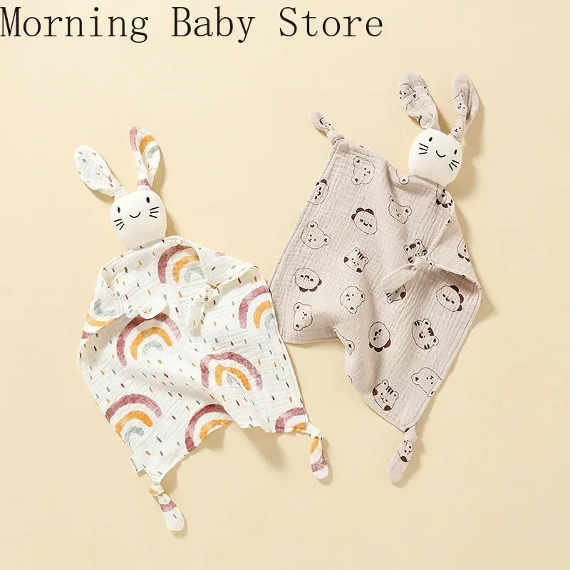 Cartoon Printing Soothing Towel Baby Blanket Cotton Gauze Baby Infant Sleeping Doll Saliva Towel Toddler Toys Babies Items 3