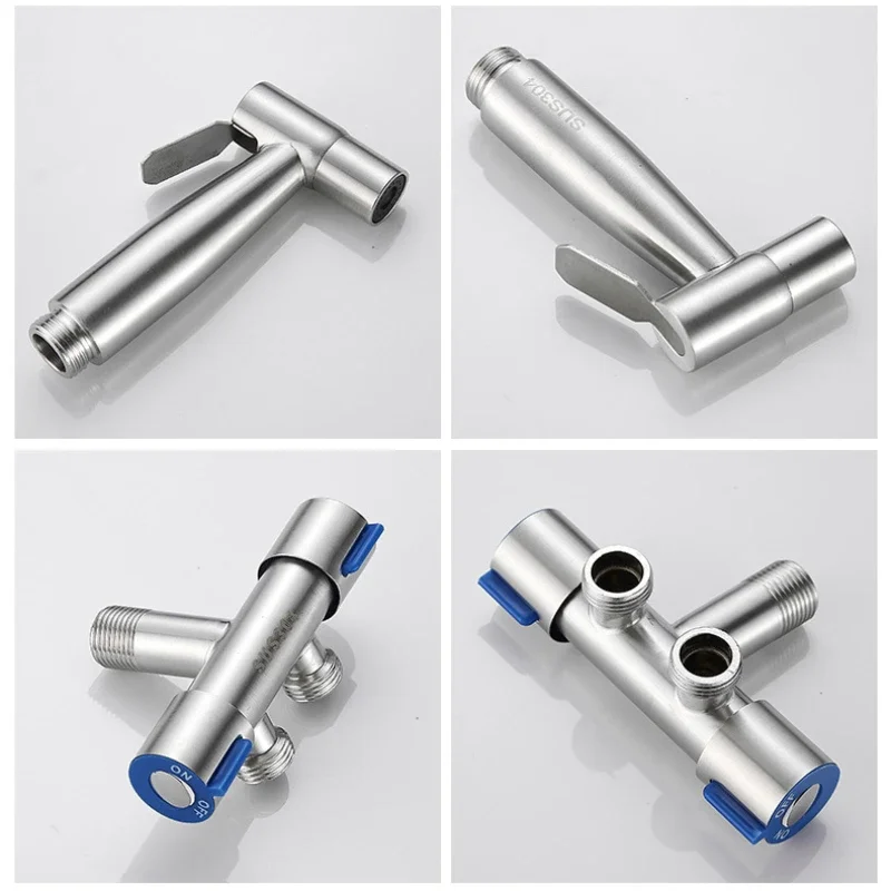 Bidet Sprayer Bidet Faucet 304 Stainless Steel Handheld Toilet Bidet Sprayer Gun Portable Toilet Shower Bathroom Self Cleaning