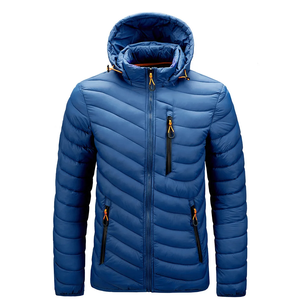 

New arrival ultra thin down jacket men hat detachable casual men's winter jacket ultra-light white duck down coat men