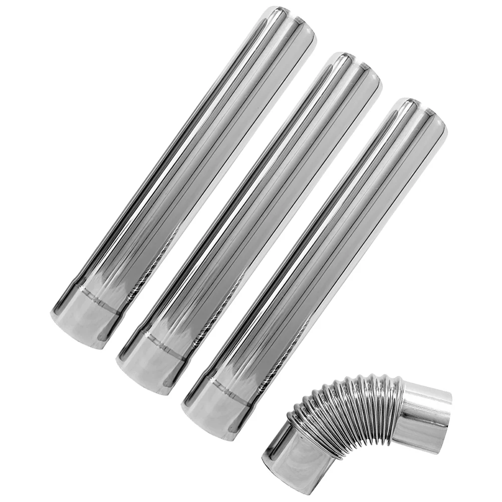 

Metal Chimney Flue Pipe Gas Water Heater Stainless Steel Exhaust Trachea Check Valve 90° Elbow 500 Straight Smoke Duct