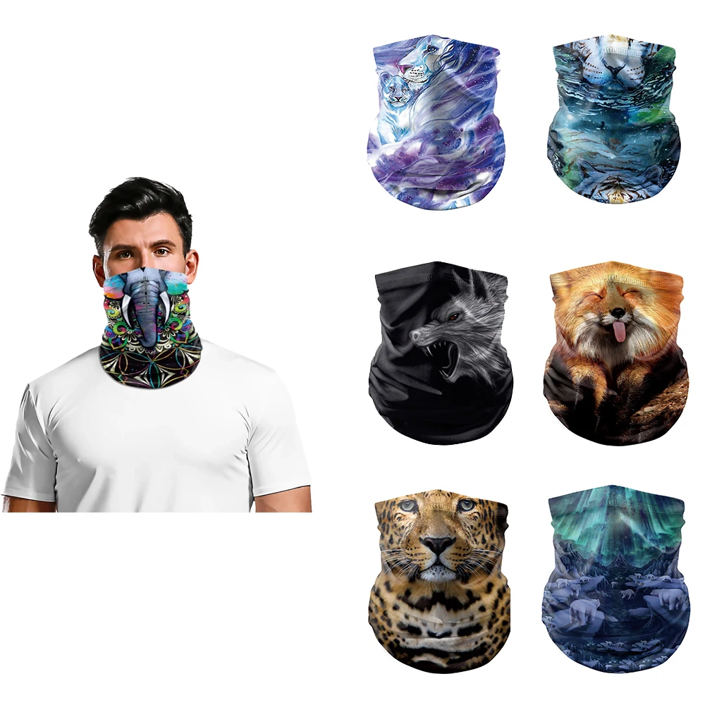 

Outdoor Cycling Hiking Headband Neck Seamless Camping Multifunctional Animal cartoon printing Tubular Gaite Adult Toys for Men