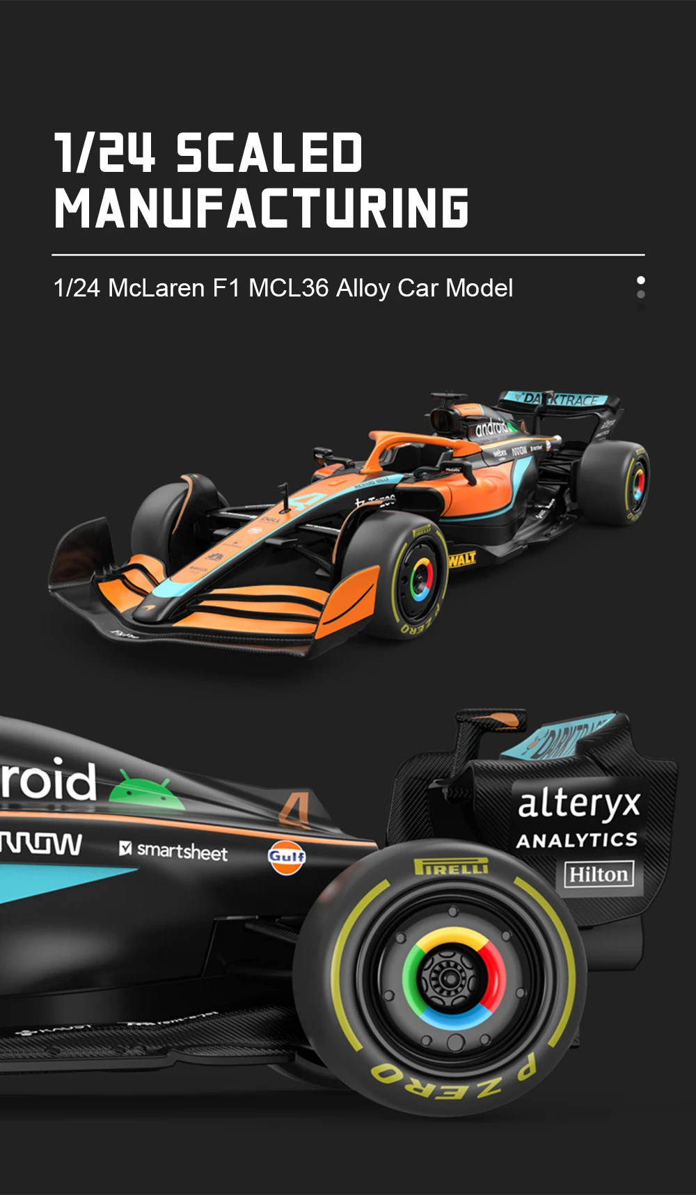 1:24 2022 F1 McLaren MCL36 #4 Lando Norris Formula 1 Racing Static Model Alloy Diecast Car Collection Gifts Toys 17 S6f8434bb6f6c4852a2b2a4c8d1e9eeccK