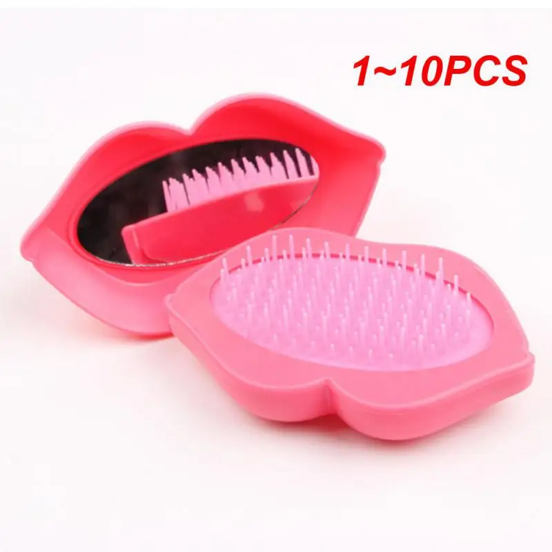 

1~10PCS Lips Shape Comb Antistatic Massage Mirror Hair Brush Salon Styling Professional Styling Tool Red Lips Comb Hair