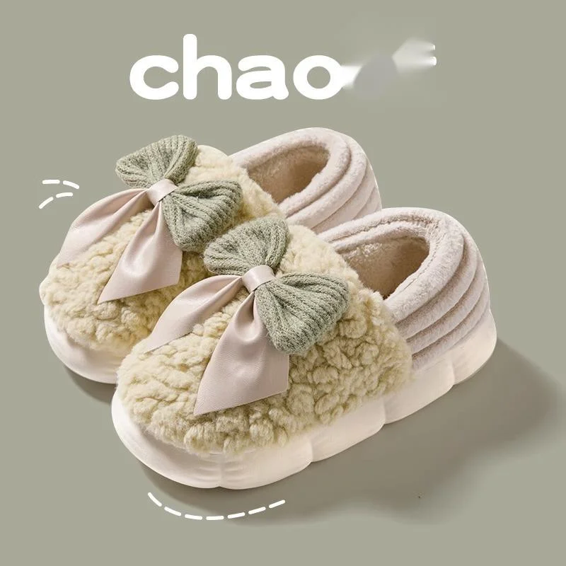 Lady Ladies Plush Slip-On Spring Indoor Cozy Cushioned Non-Slip Indoor Shoes House Shoes_voghion.com