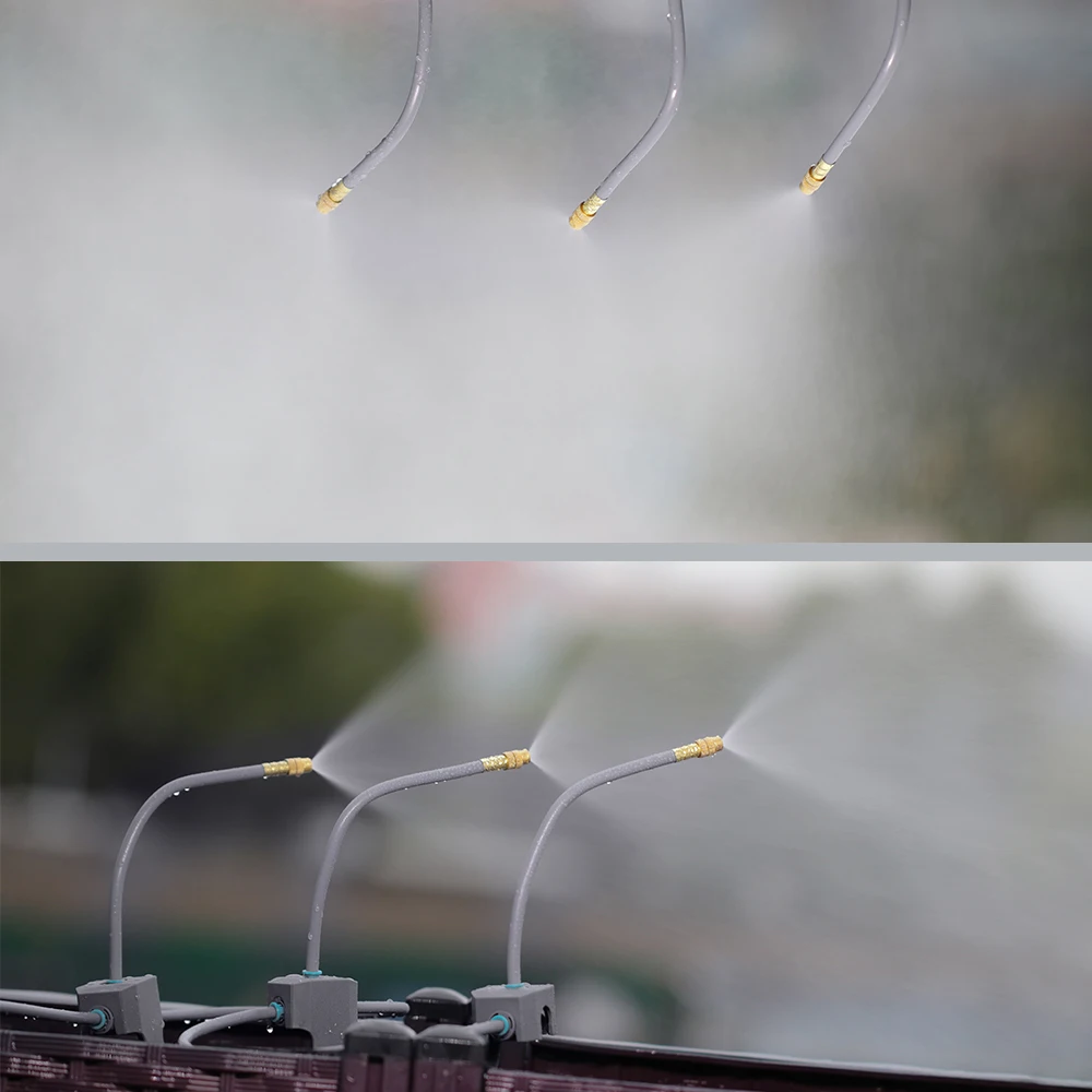 20/30/50CM OD-6mm 360&deg; Free Bending Brass Nozzle, Quick Connect Adjustable Spray Sprinkler for Garden Misting Irrigation System, garden sprinkler, plants irrigation kits, garden irrigation nozzle, drip irrigation sprinklers