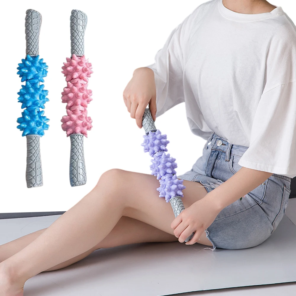 1Pcs Pressure Point Muscle Roller Massage Stick Exercise Body Arm Back Leg Trigge Roller Massager Fitness Yoga Muscle Relax
