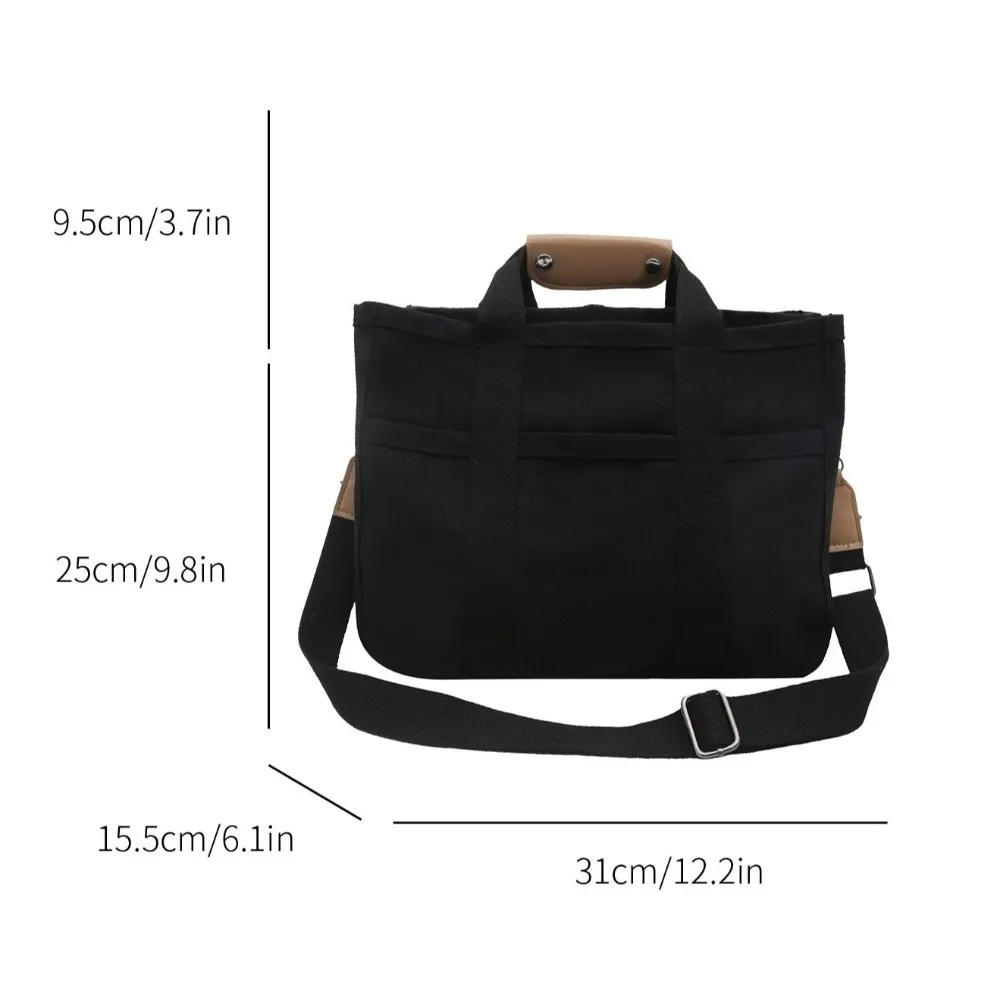 Solid Color Mummy Bag Korean Style Multifunctional Canvas Mother's Bag Large Capacity Tote Bag Women Shoulder Bag Student