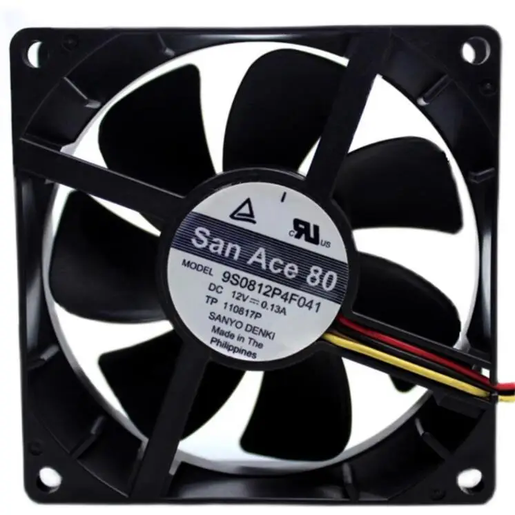 

SANYO DENKI 9S0812P4F041 DC 12V 0.13A 80x80x25mm 3-Wire Server Cooling Fan