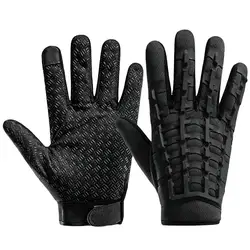 Enhanced Tactical Touchscreen Impact Protection Outdoor Sports Gloves (Black)