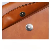 A4 Leather Document Bag Storage Bag  Large Capacity Double-layer File Folder Business Official Briefcase 4