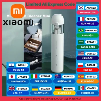 XIAOMI MIJIA Handheld Wireless Vacuum Cleaner,13KPa Suction,For Home Car Cordless Portable Vacuum Cleaner,Max battery life 30min