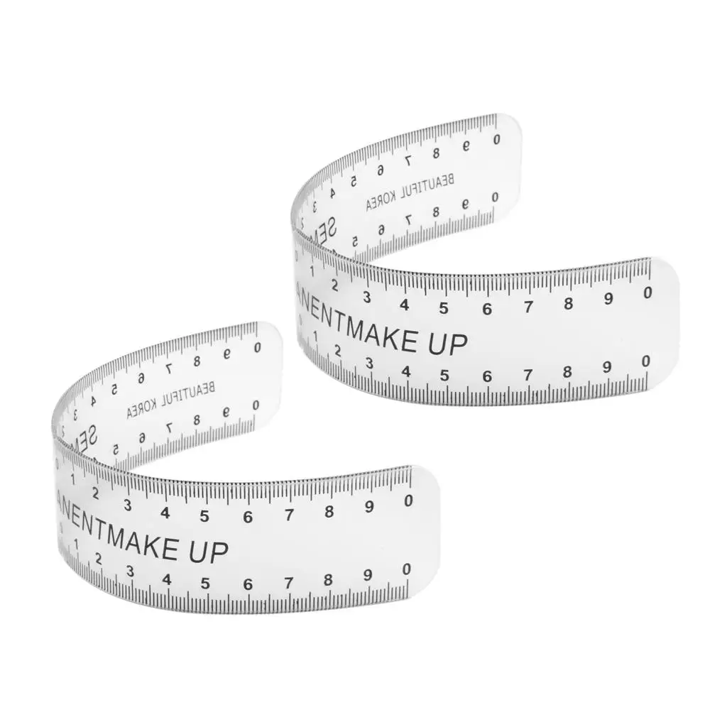 

2 Packs Eyebrow Positioning Grooming Balance Stencil Shaper Eyebrow Ruler