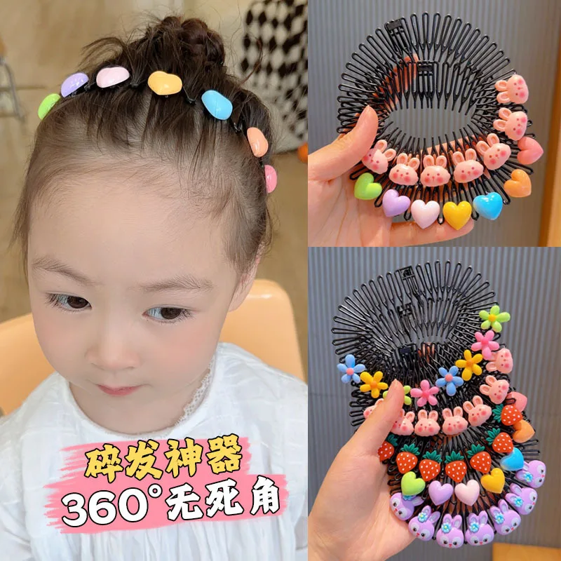 

Children Star Colorful Hair Comb Broken Headband Hair Clips Bunny Cute Headdress Princess Girls Elongated Hair Accessory