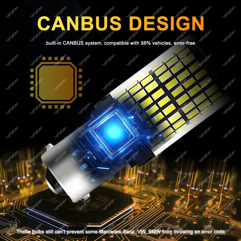 2/4/8 PCS 2000LM 1156 BA15S BAU15S T20 7443 W21/5W LED  CANBUS ڵ  õ     극ũ Ʈ