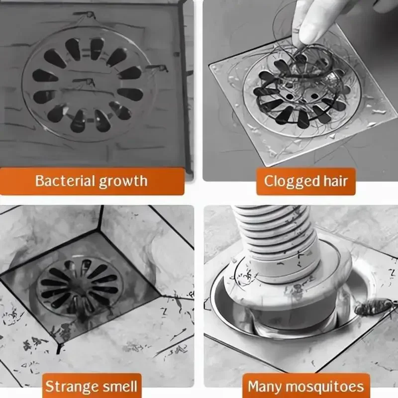 5~100m Cutable Shower Drain Hair Catcher Self-Adhesive Floor Drain Stickers Disposable Mesh Sink Strainer Filter for Bathroom