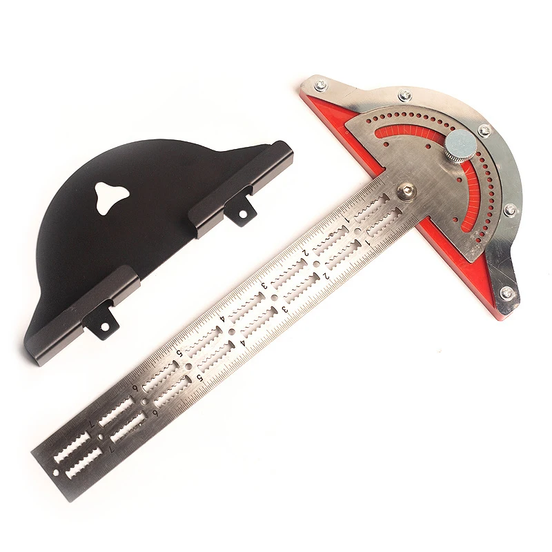 Aluminum Alloy 0-180 degree Protractor for Precision Carpentry and Woodworking, Edge Ruler Angle Gauge Measuring Tool