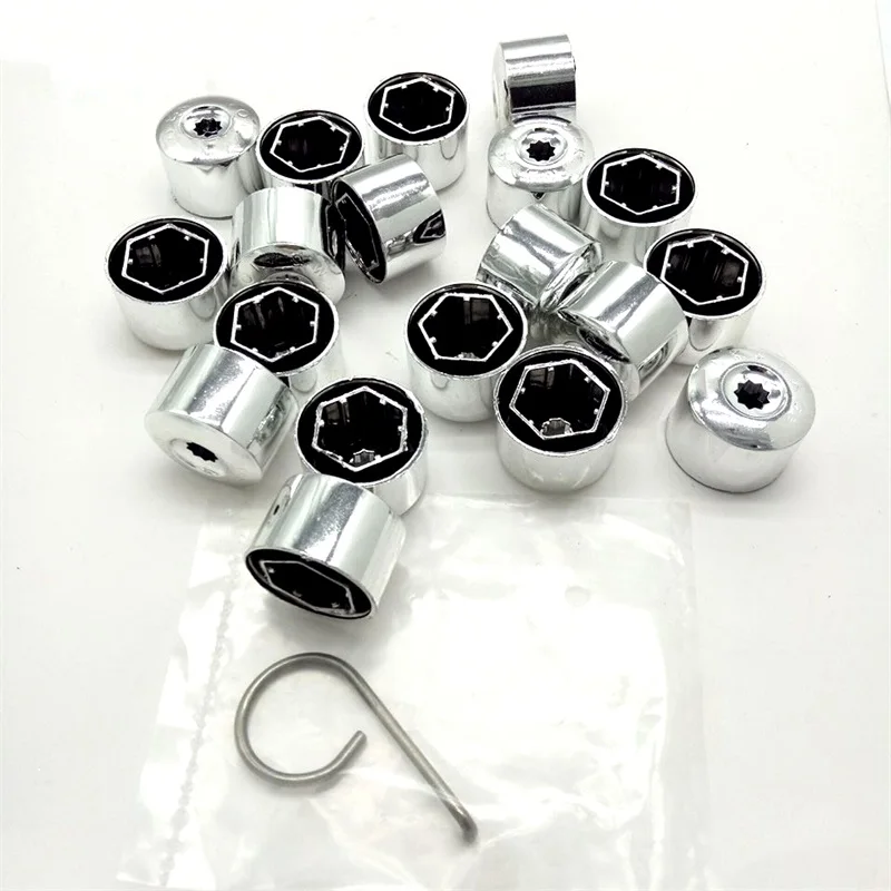 60x SW 32mm LANGE Radmutterkappen Chrom LKW Abdeckung