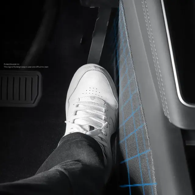 Tesla Model Y Juniper (2025) Center Console Side & Rear Seat Anti-Kick Mats – Full TPE Protective Cover for Rear Seat Kick Protection 3