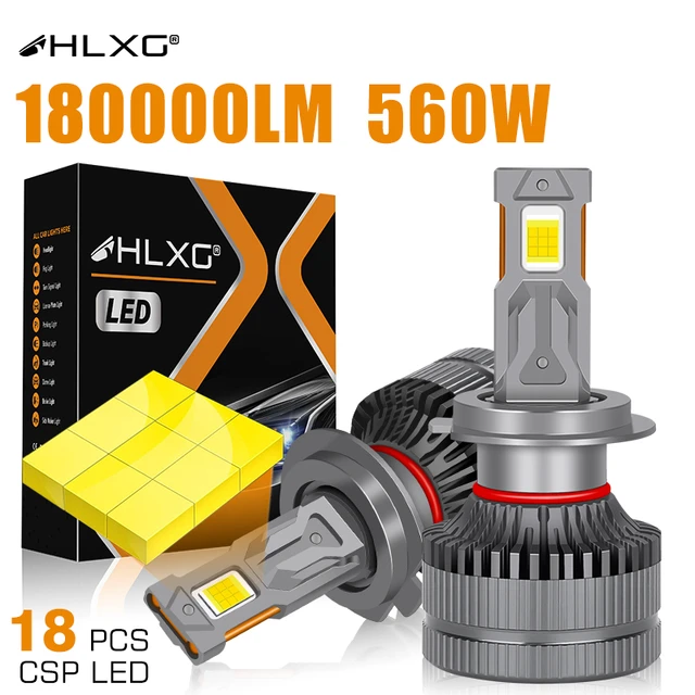 H7 led headlights H11 H1 H4 Canbus 180000LM HB3 9005 HB4 H8 HIR2 18pc 7585  led lights for car motorcycles bi led projector HLXG - AliExpress