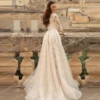 Exquisite Wedding Dresses For Women 2024 A Line Gentle Sexy Lace Applique Tulle Bridal Gowns Graceful Long Sleeve Vestido Custom 4