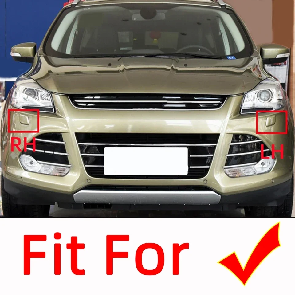 Front Bumper Headlamp Washer Nozzle Cap Cover For Ford Escape Kuga 2013 2014 2015 Headlamp Cleaner Lid