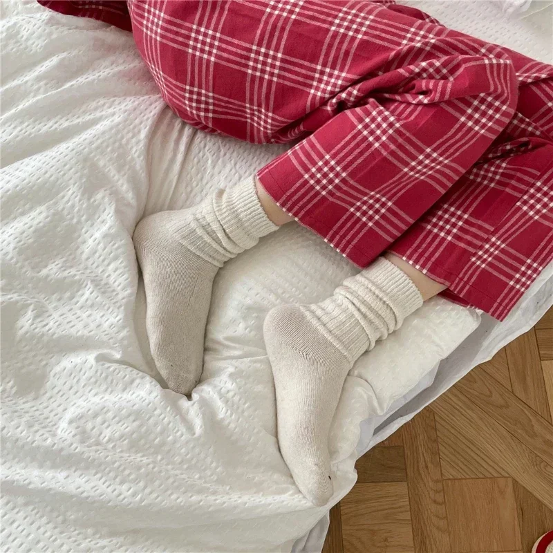 Women Wool Cashmere Thermal Long Socks Homewear Sleeping Calcetines for Autumn Winter