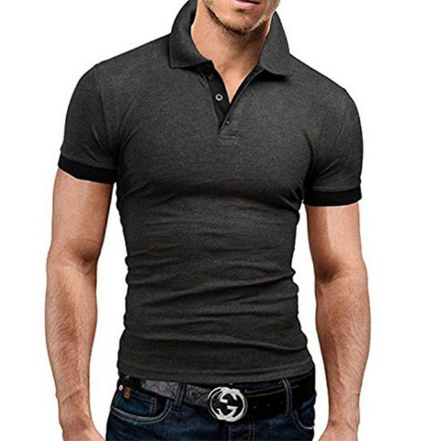 Polo Shirt Spring And Autumn New Lapel Stitching Short-sleeved T-shirt Men's Business Casual Oversized Polo Shirt Men's