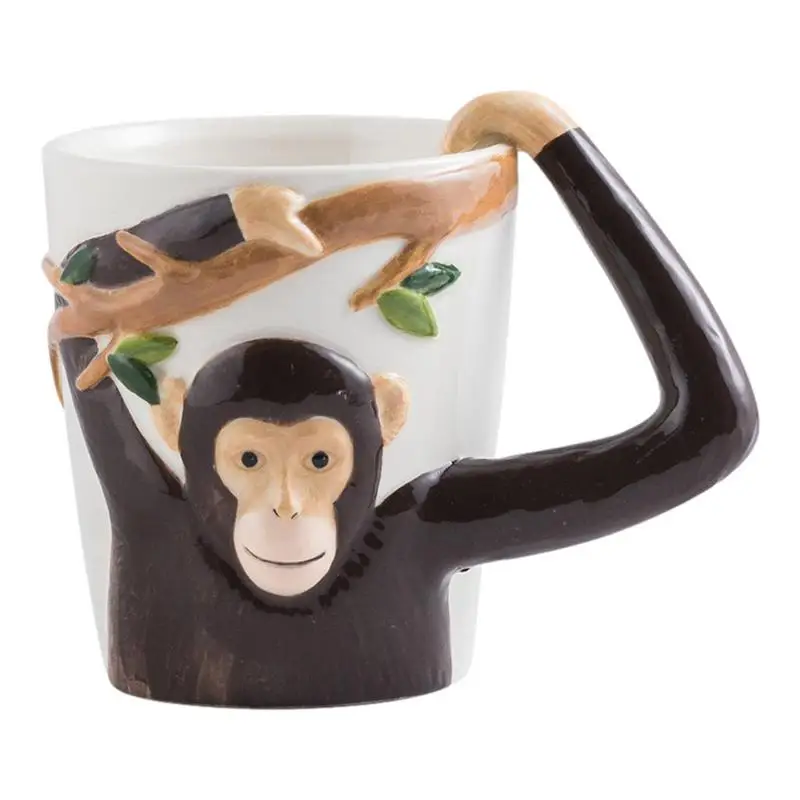 

Creative Ceramic 3D Cup Coffee And Drink Cup Animal Creative Coffee Milk Tea Mugs With Handle Breakfast Milk Drinking Mug