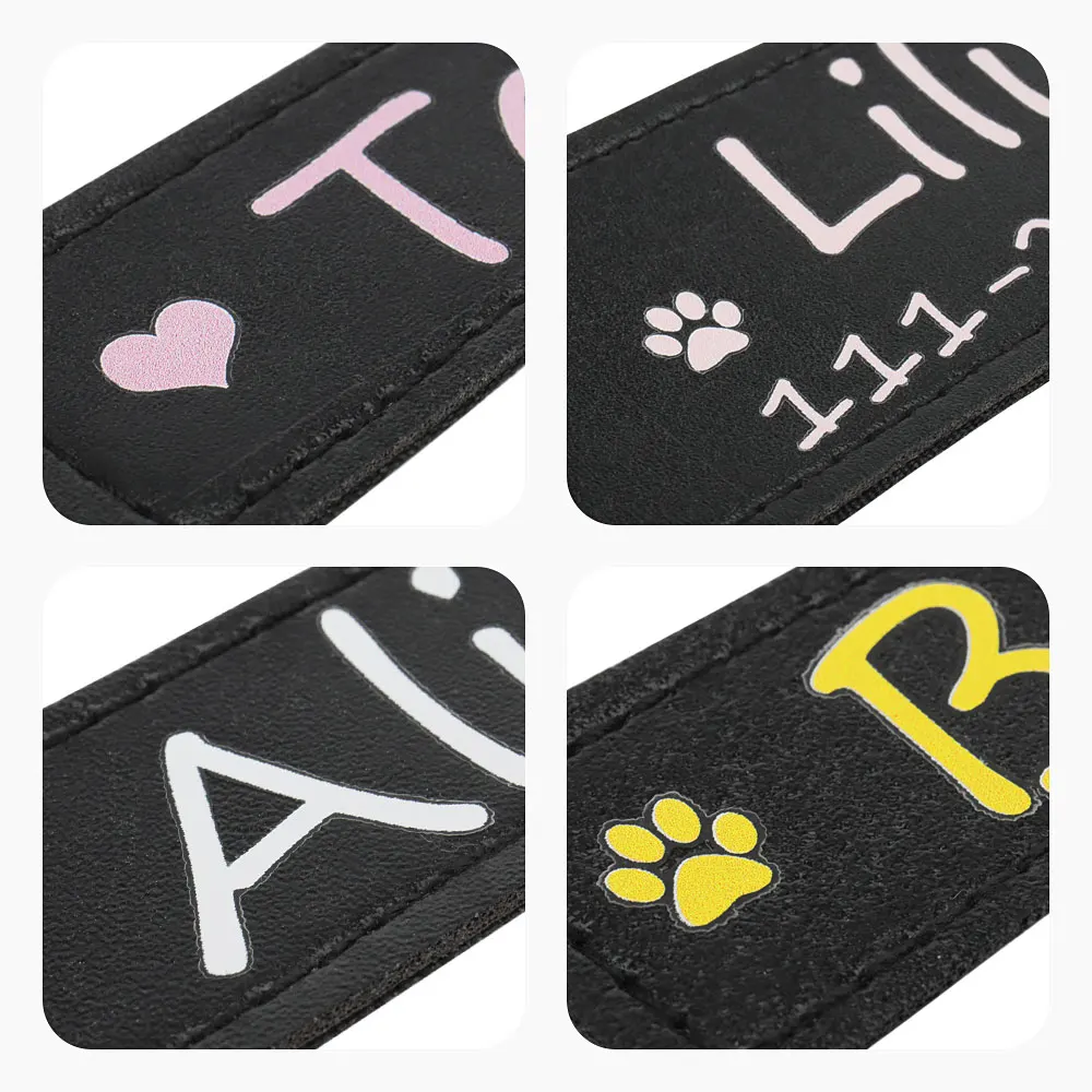 Pet ID Tags Personalized Pet Name Tag Accessories Dog ID Custom Dog Harness Collar Label Sticker Customized Pet Cat Phone DIY 2pcs pet id tags,dog collar tags