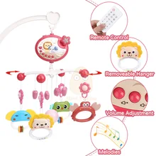 Baby Crib Mobile Rattle Toy For 0-12 Months Infant Rotating Musical ...