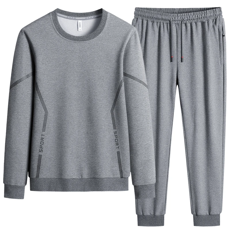 thumbnail image 1 of Chándal de talla grande 8XL 7XL 6XL para hombre, recién llegado, conjunto de pantalón deportivo informal liso para hombre, traje de jogging unisex 2024, 1 of 5