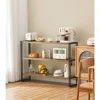 3-Tier Rustic Wood and Metal Industrial Bookcase - 40in, For Home Office, Bedroom, Kitchen, Bathroom Bookshelf 2