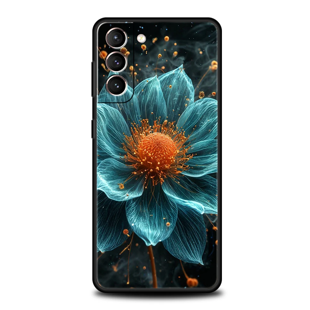 White Lotus Floral Soft TPU Phone Case Cover