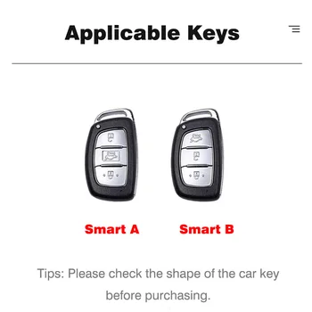 Custodia/cover per chiave telecomando per Hyundai Tucson Sonata Fe Creta ix25 ix35 ix45 i10 i20 i30 i40 Verna Solaris Mistra Elantr - Portachiavi a distanza per auto di moda per Hyundai Tucson Sonata Fe Creta ix25 ix35