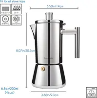 Stainless Steel Easyworkz Diego Stovetop Coffee Maker