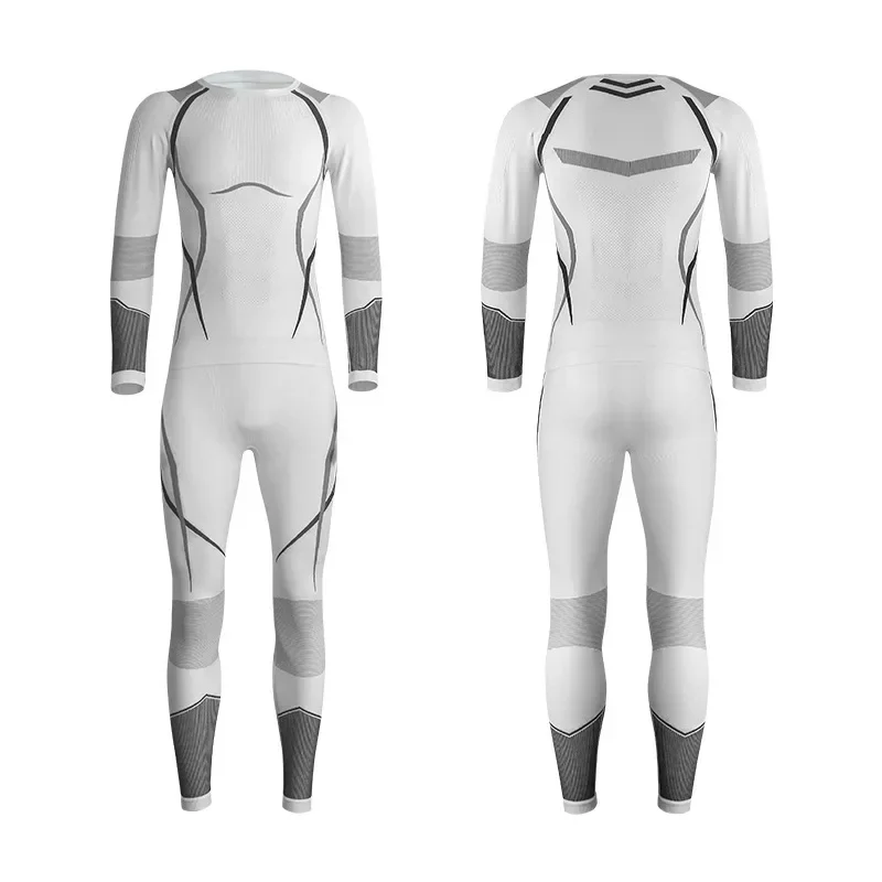 Women Men Ski Thermal Underwear 2pc Sets Moisture-wicking & Quick Drying Tracksuit Tight Seamless Heated Cycling Sports Clothes