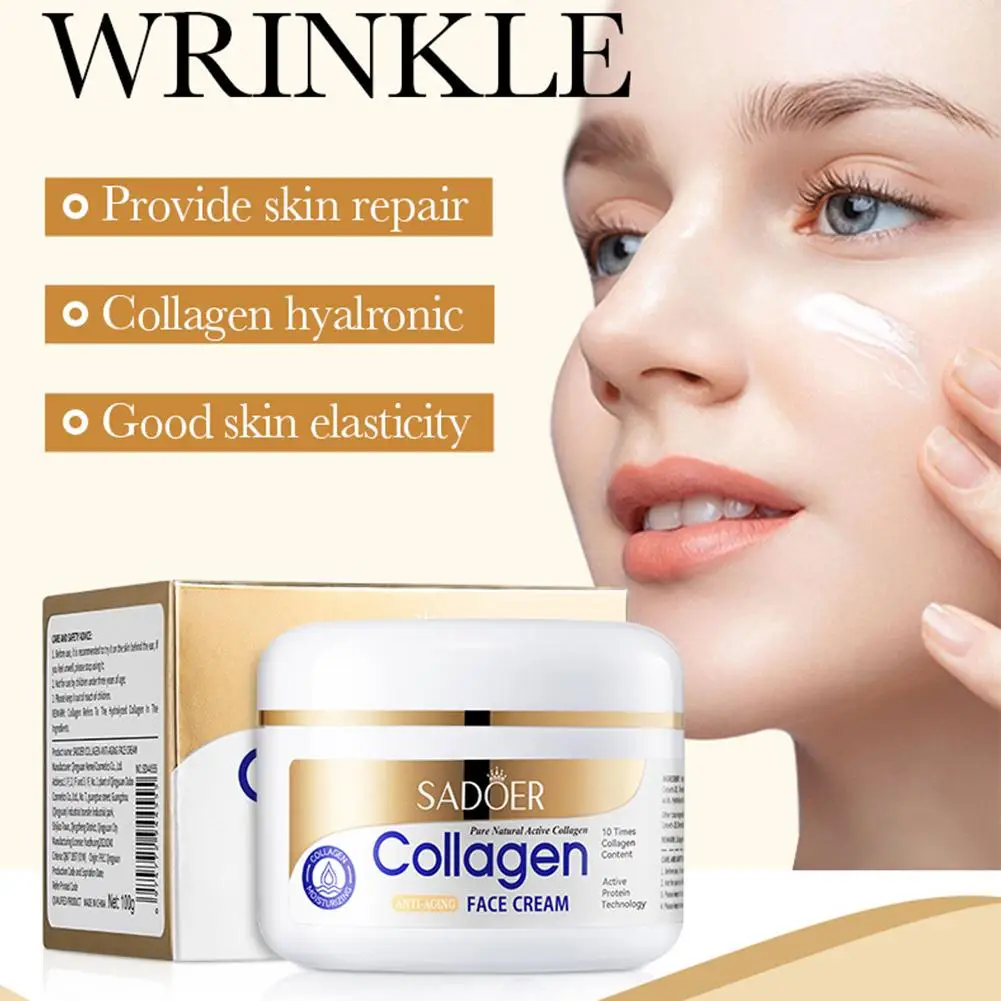 

Collagen Anti Wrinkle Rejuvenation Face Cream Moisturizing Firming Lifting Fade Fine Lines Smooth Brighten Skin Care Cosmetics