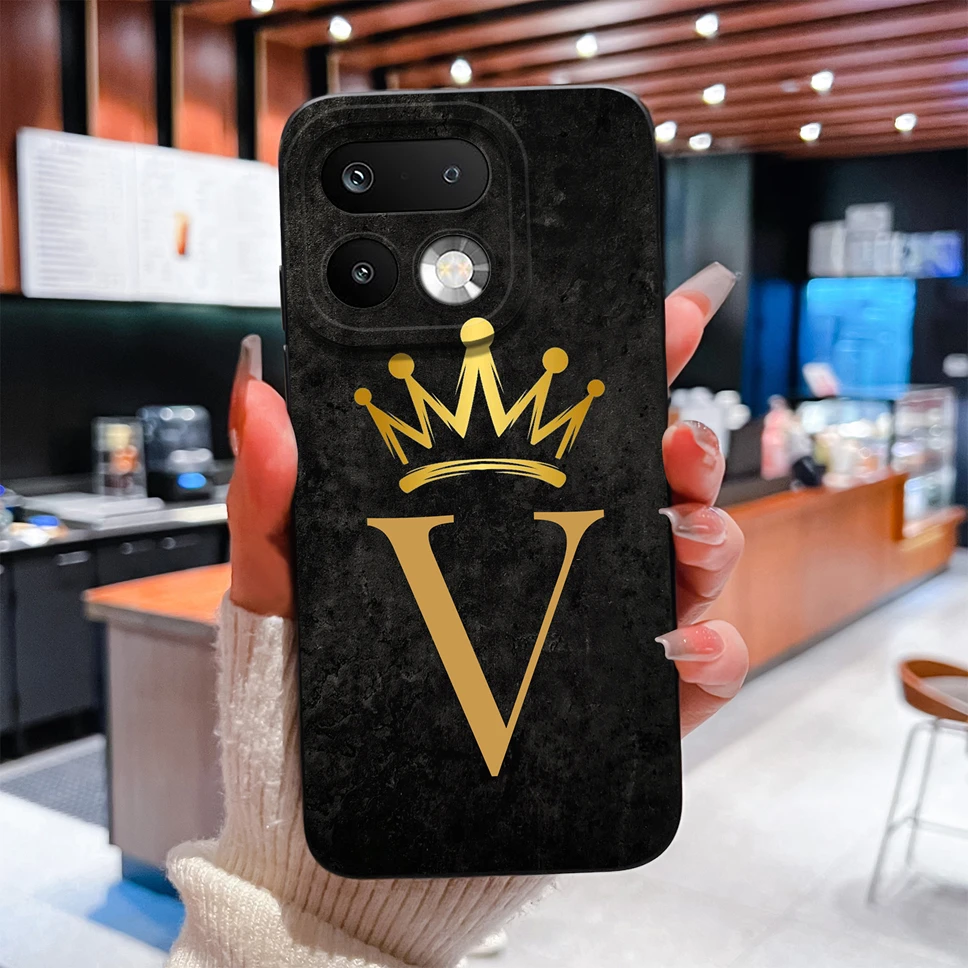 Fashion Crown Letters Shockproof Silicone Couple Phone Case